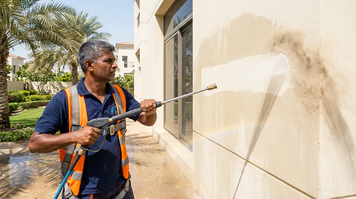 Villa Facade Cleaning